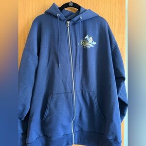 Disney World Blue Zip-Up Hoodie. Year of a Million Dreams 2008